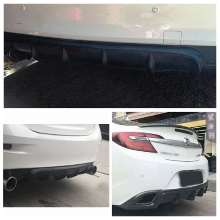 Universal Car Rear Bumper Lip Diffuser 6 Shark Fin Style Black ABS, Size: 67cm, Black