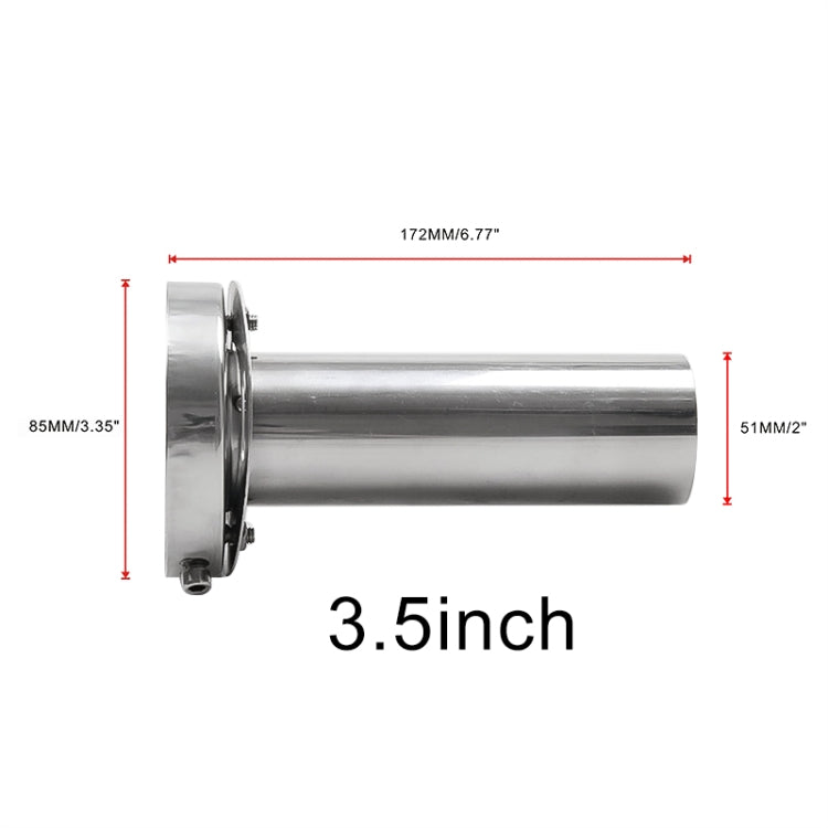 3.5 inch Universal Car 304 Stainless Steel Exhaust Pipe Muffler Unadjustable Tail Muffler Tip , 3.5 inchUnadjustable