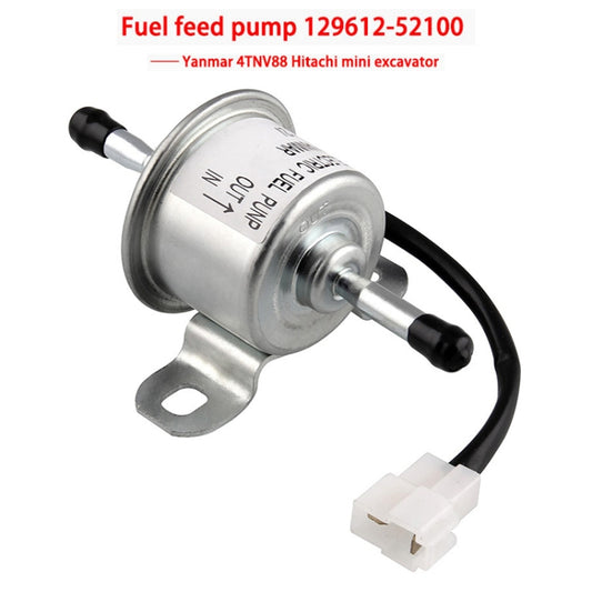 Car 90L/H In-Line Injection Fuel Pump External Electric Fuel Pump Flow 129612-52100 for Yanmar 4TNV88 Hitachi Mini Excavator, Car 90L/H In-Line Injection Fuel Pump
