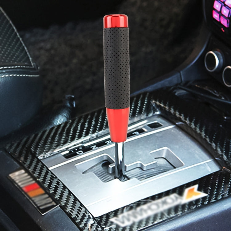 Metal Leather Long Column Car Shift Knob, Size: 18x3.3cm, Size: 18x3.3cm (Silver), Size: 18x3.3cm (Black), Size: 18x3.3cm (Blue), Size: 18x3.3cm (Red)