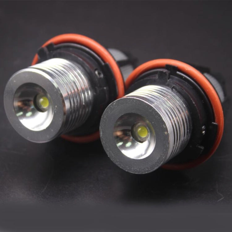 2 PCS DC 12-24V 6W 800LM 6000K LED Angel Eyes Light Bulb for BMW E39/E53/E60/E61/E63/E64/E65/E66/E87, (White Light), 6W