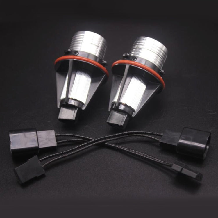 2 PCS DC 12-24V 6W 800LM 6000K LED Angel Eyes Light Bulb for BMW E39/E53/E60/E61/E63/E64/E65/E66/E87, (White Light), 6W