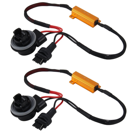 2 PCS 3156 Car Canbus Error Canceller Decoder Load Resistor LED 50W 8 Ohm No Blinking Decoder Heat Resistance Aluminum Case Heat Sink High Power Metal Shell Resistance, 3156
