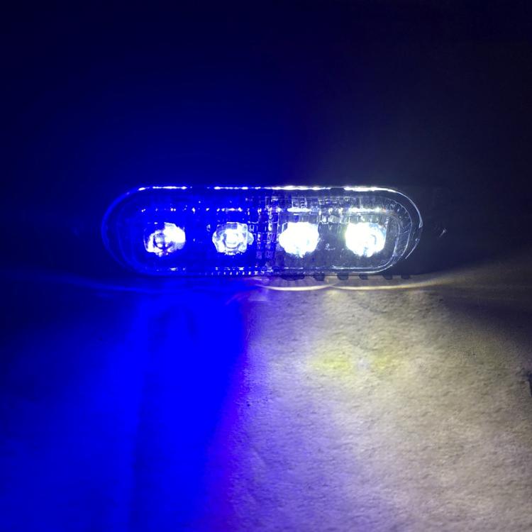 DC 12V-24V 2W 12LEDs SMD-2835 Lamps 17 Flash Patterns 3 Lines Car Flash Lamp Waterproof Car Truck Emergency Strobe Flash Warning Light, Cable Length: 90cm, 12LEDs