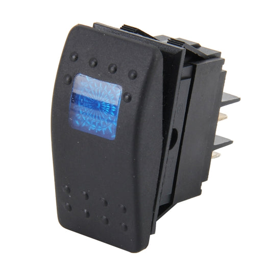 Car Truck Boat Switch Toggle Light Switch 4pin Waterproof 12/24V Bar Style Blue Toggle Reverse Rocker Rear Light Switch Car Auto Universal DIY 4 Pin Boat Cap OFF-ON Push Button with Indicator Light, Button 2