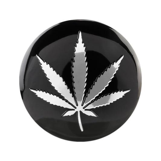 4 PCS Car-Styling Silver Leaves Pattern Metal Wheel Hub Decorative Sticker, Diameter: 5.8cm, Silver Leaves