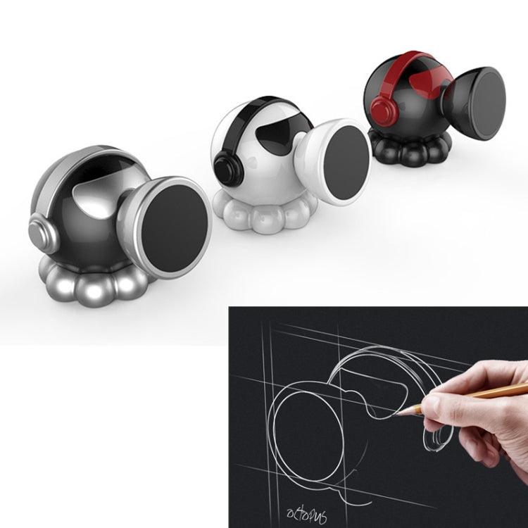 Car Octopus Shape Magnetic Mobile Phone Holder, Octopus Shape(White)