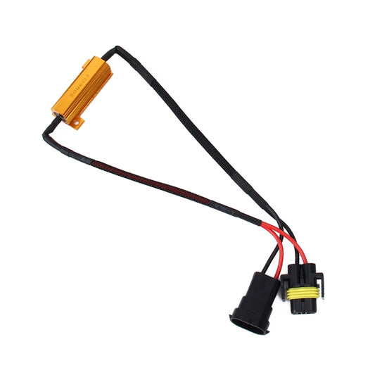 2 PCS H11 50W 6 Ohms Load Resistor Car Canbus Error Canceller Decoder Cable, H11