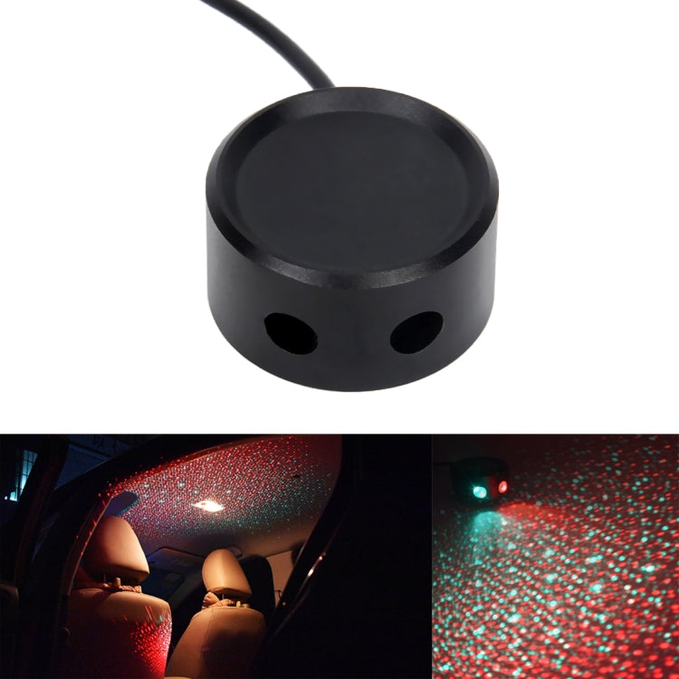 Car Roof Ceiling Decoration 5V Red Green LED Star Night Lights Projector Atmosphere Galaxy Lamp, Red Green, Red Blue