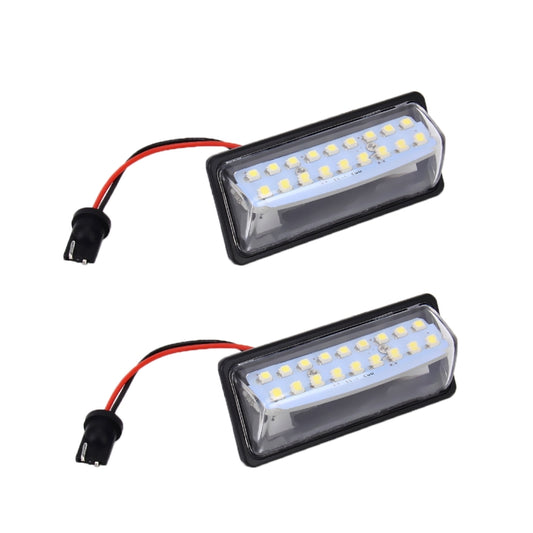 2 PCS LED License Plate Light 18-SMD Bulbs Lamps for Nissan/Teana 03 / Tada 03-08 /Sylphy 2008 /Sunny 2001-2006,2W 120LM,6000K, DC12V(White Light), for Nissan