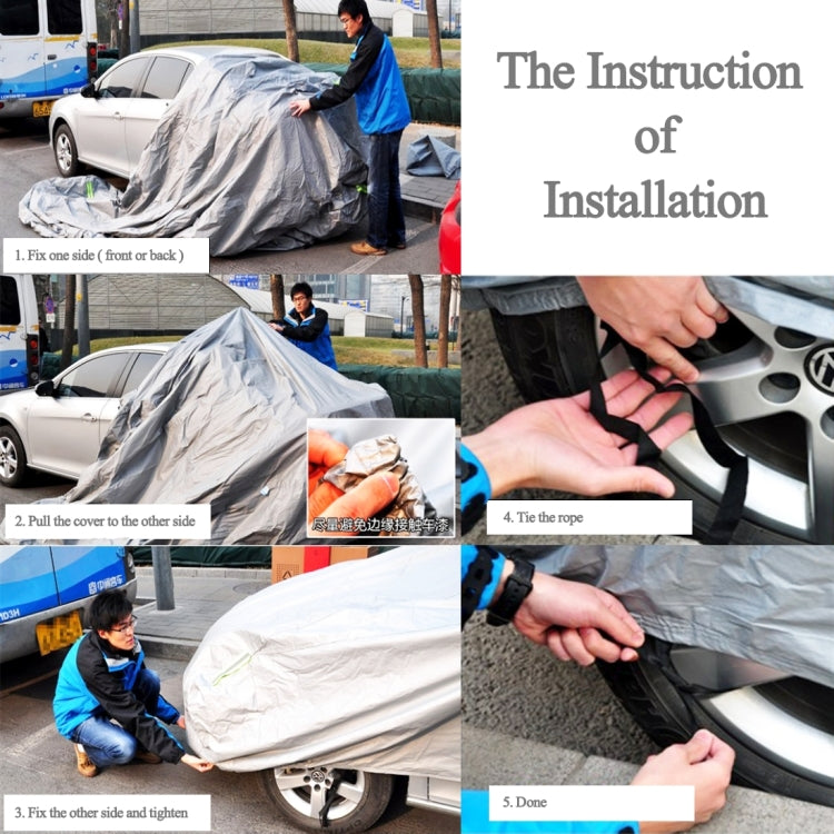 Bâche de protection SUV imperméable et anti-poussière en PEVA avec bandes réfléchissantes, 525 cm (XXL)