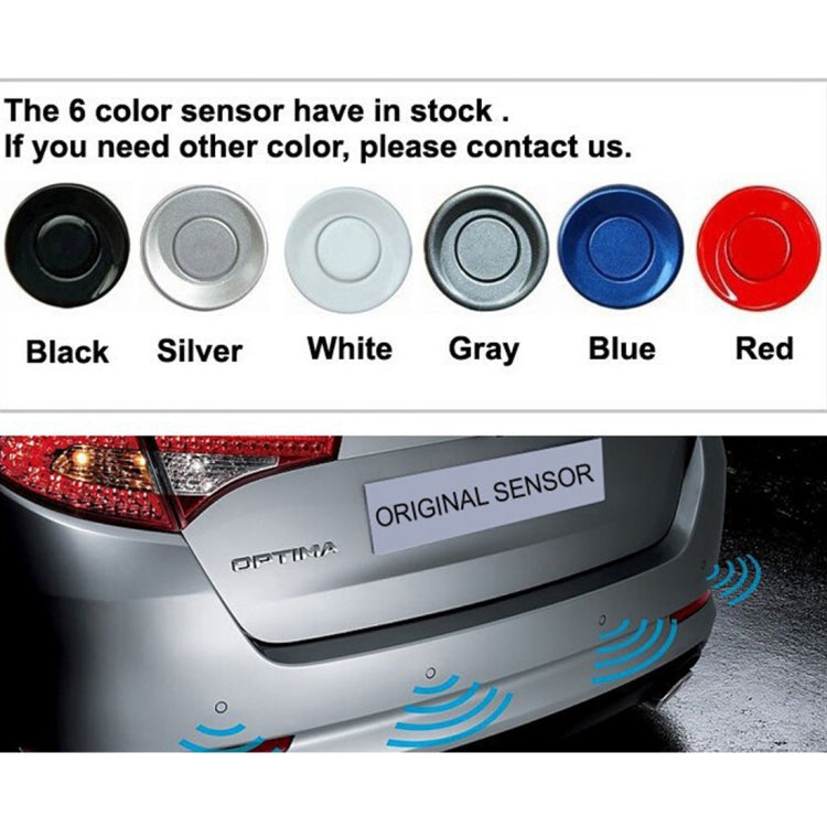 PZ-306-W Car Parking Reversing Buzzer 4.3inch LCD Screen Reverse Parking Sensors Automatic Wireless Parking Wireless Alarm Assistance System with 4 Rear Radar, With 4 Rear Radar