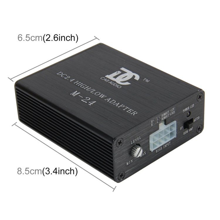Car Audio Speaker Level Converter High VF Rotates Low VF 2 Ways Auto Car High to Low Impedance Converter Adapter Speaker to RCA Line, 2 Ways