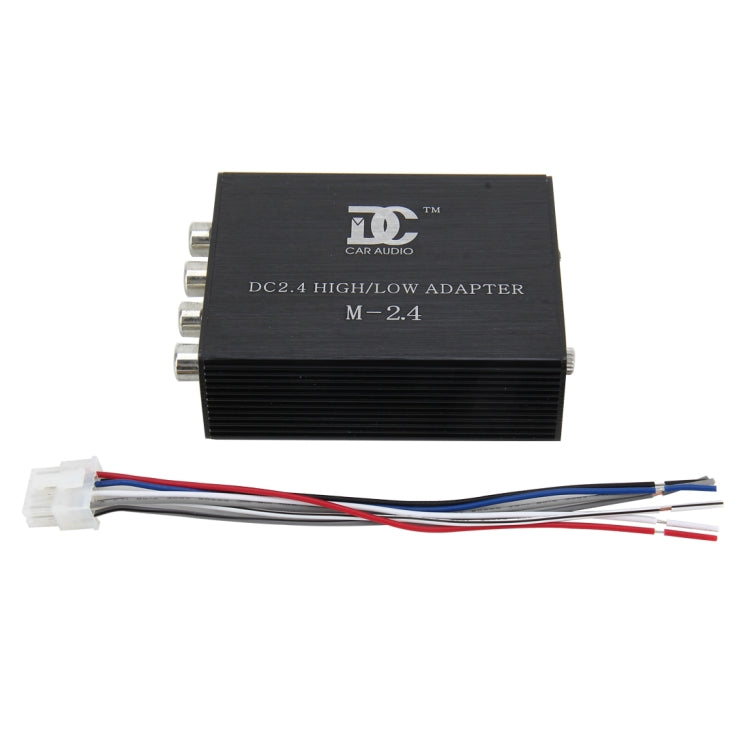 Car Audio Speaker Level Converter High VF Rotates Low VF 2 Ways Auto Car High to Low Impedance Converter Adapter Speaker to RCA Line, 2 Ways