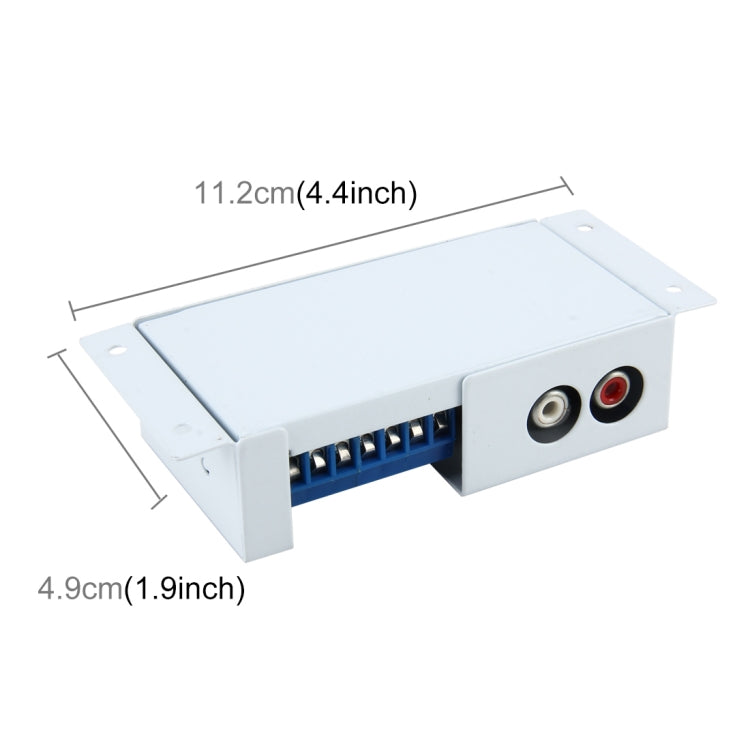 Car Audio Speaker Level Converter High VF Rotates Low VF Auto Car High to Low Impedance Converter Adapter Speaker to RCA Line, High VF Rotates Low VF