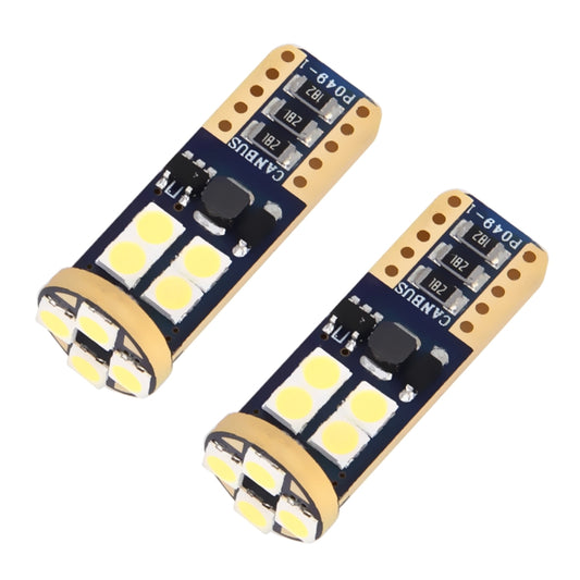 2 PCS T10/W5W/194/501 4W 280LM 6000K 12 SMD-2835 LED Bulbs Car Reading Lamp Clearance Light with Decoder, DC 12V, 2 PCS T10/W5W/194/501