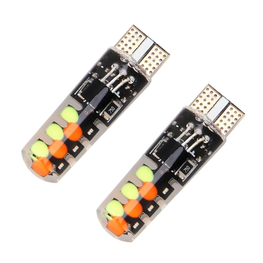 2 PCS W5W 194 T10 Multi Colors COB 12 SMD RGB LED Bulbs with Remote Control Wedge Side Lights License Plate Lamp, DC 12V, 2 PCS W5W 194 T10
