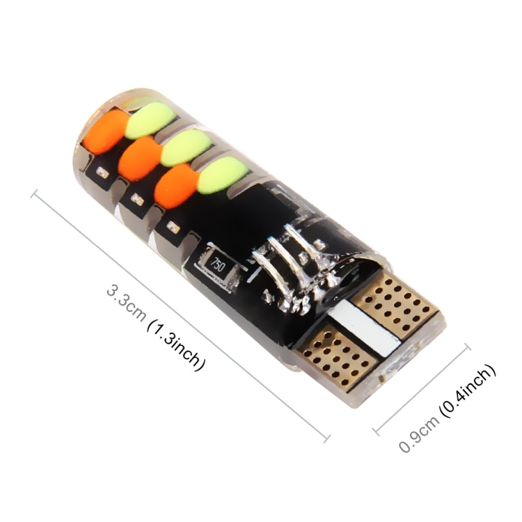 2 PCS W5W 194 T10 Multi Colors COB 12 SMD RGB LED Bulbs with Remote Control Wedge Side Lights License Plate Lamp, DC 12V, 2 PCS W5W 194 T10