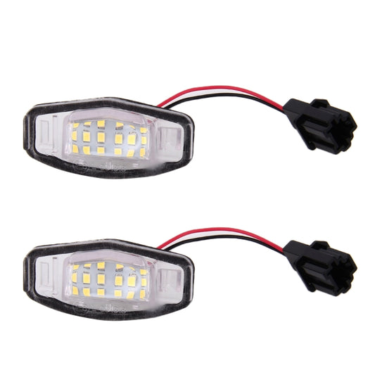 2 PCS DC 12V 2W 120LM 6000K LED License Plate Light 18-SMD Bulbs Lamps for Honda Civic VII4/5D 01-05, VIII 06-17, City 4D 03-09, Lengend 99-04, For Honda Civic