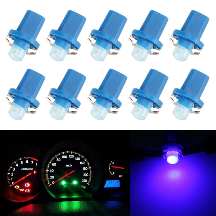 10 PCS 0.4W B8.5 Wedge Instrument Panel COB LED Light Dashboard Gauge Cluster Indicator Lamp Bulb, 0.4W B8.5