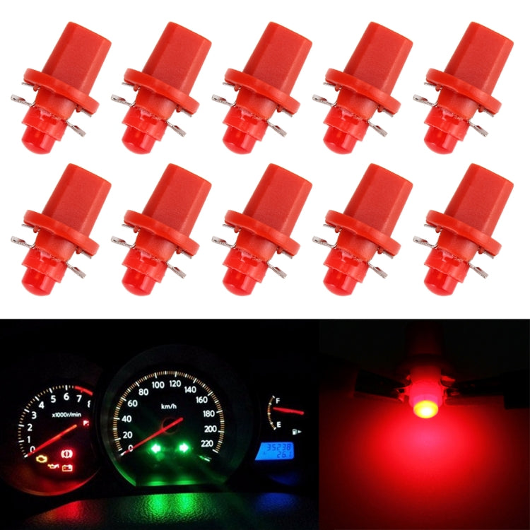 10 PCS 0.4W B8.5 Wedge Instrument Panel COB LED Light Dashboard Gauge Cluster Indicator Lamp Bulb, 0.4W B8.5
