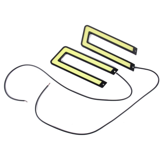 2 PCS DC 12V 10W 800LM 5500K COB Car DRL Daytime Running Lights Lamp,Cable Length:50cm, DC 12V 10W