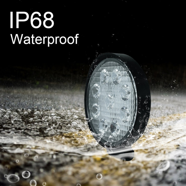 6.7W White Light Round-Shaped Waterproof Car Boat Marine Work Lights Spotlight LED Bulbs, DC 9-30V, 27W