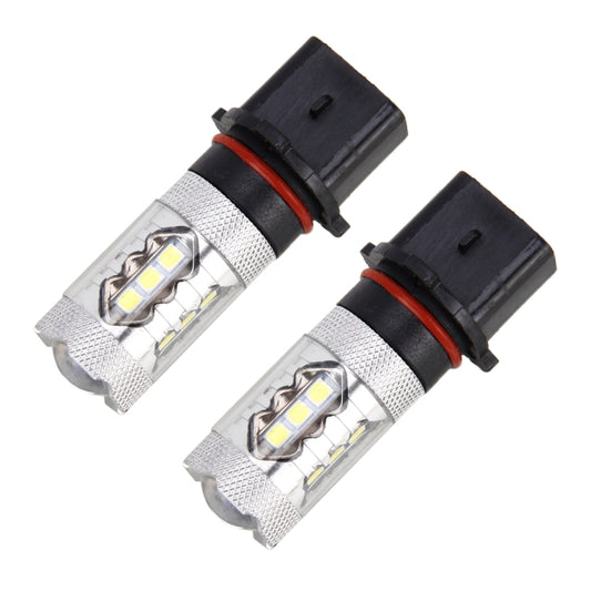 2 PCS P13W DC 12V 5W 250LM Auto Car Fog Lights with 16 SMD-2835 LED Bulbs (White Light), P13W