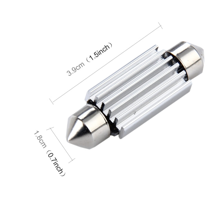 2 PCS 3.5W 250 LM 6000K 39MM 12 SMD-2835 LEDs Bicuspid Port Decoding Car Dome Lamp LED Reading Light, DC 12V, 39MM