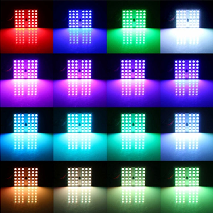 2 PCS 18W Auto Flash Strobe Fade Smooth Remote Controlled Colorful LED Roof Decorative Lamp with 36 SMD-5050 LED, DC 12V, 36 SMD-5050 LEDs