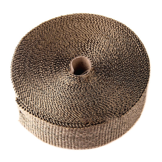 10m Titanium Gold Exhaust Wrap Auto Motor Exhaust Heat Shield Wrap Heat Resistant Wrap, 10m Titanium Gold