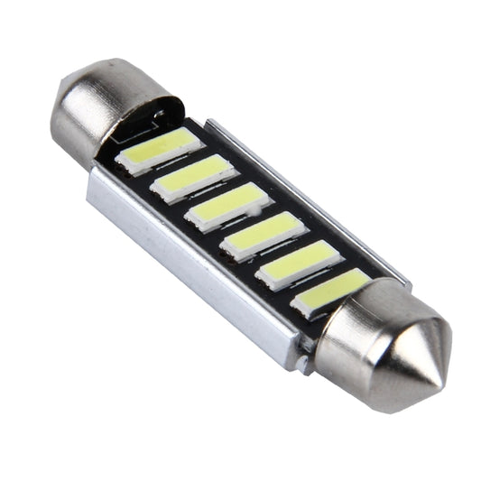 2 PCS 2W 100 LM 6000K 41MM 6 SMD-7020 LEDs Bicuspid Port Decoding Car Dome Lamp LED Reading Light, DC 12V, White Light, 41MM