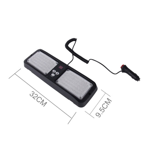 High qulaity DC 12V,9W LED Waterproof Car Sunshade Yellow Light + White Light Warning Lights Strobe Emergency Lights Flashing Light with 12 Kinds Flash Patterns, Yellow+White