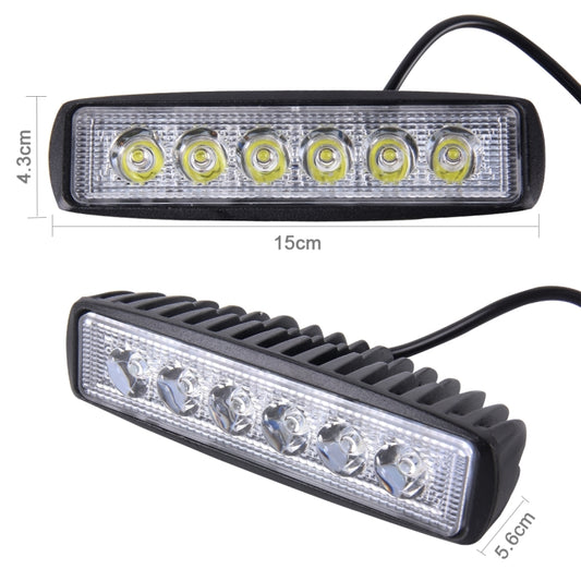 DC 10-30V 18W 1500LM 6500K Waterproof Vehicle Car Boat Marine External Work Lights Emergency Lights 30 Degrees Adjustable Spot Light LED Car Bulbs with 6 Intense Wafer LED Lights, Spot Light+18W 1500LM+6500K