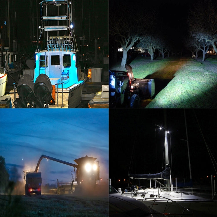DC 10-30V 18W 1500LM 6500K Waterproof Vehicle Car Boat Marine External Work Lights Emergency Lights 30 Degrees Adjustable Spot Light LED Car Bulbs with 6 Intense Wafer LED Lights, Spot Light+18W 1500LM+6500K