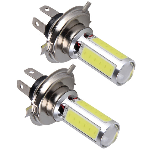 2 PCS H4 20W 1250LM 6000K 5 COB LEDs Car Fog Lights, DC 12V, H4 (White Light)