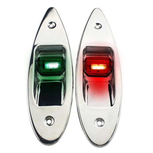 D2944 1W 12V Marine Boat Waterproof Navigational LED Side Bow Tear Drop Lights (Green and Red), D2944 1W 12V