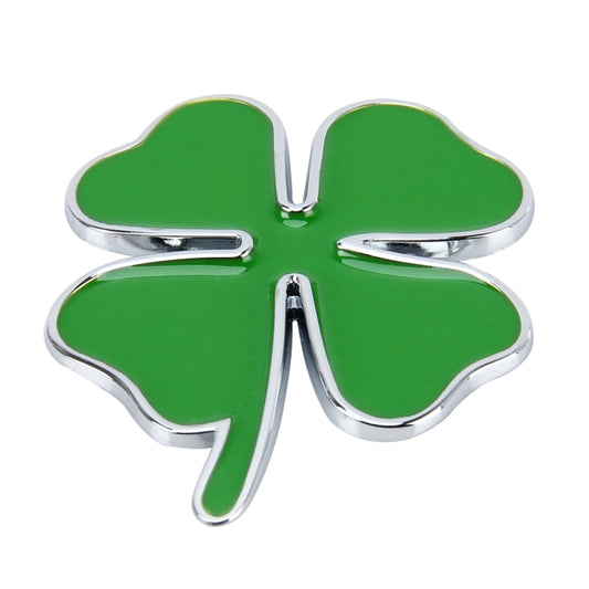 Four Leaf Clover Herb Luck Symbol Badge Emblem Labeling Sticker Styling Car Dashboard Decoration, Size: 4*3.3cm, Size: 4x3.3cm