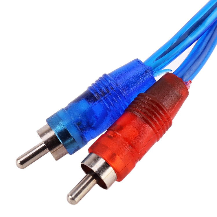 Car AV Audio Video 1 Female to 2 Male Aluminum Extension Cable Wiring Harness, Cable Length: 26cm, 1 Female to 2 Male