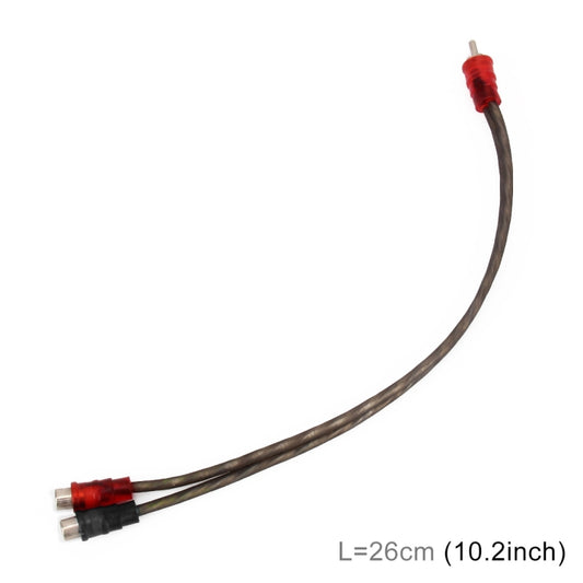Car AV Audio Video 2 Female to 1 Male Copper Extension Cable Wiring Harness, Cable Length: 26cm, 2 Female to 1 Male (Copper)