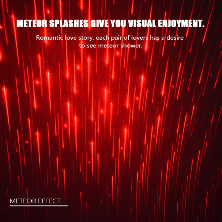 5V Roof Ceiling Decoration Car Red Light Star Night Lights Atmosphere Meteor Lamp Projector, Constantly Bright, Meteor