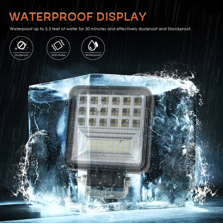 2 PCS 4 inch 20W Spot / Flood Light White Light Square-Shaped Waterproof Car SUV Work Lights Spotlight LED Bulbs, DC 9-30V, 4 inch 20W Square-Shaped