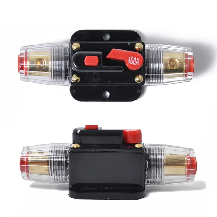 DC 12-24V Car Circuit Breaker Stereo Audio Fuse Holder Insurance 100A Fuse, 100A