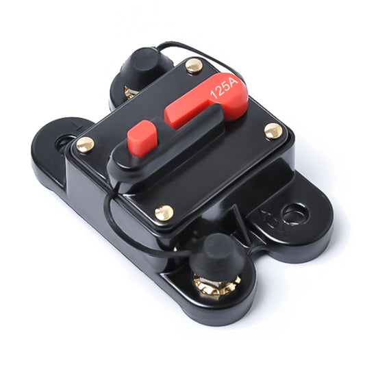 125A DC 12-24V Car Audio Stereo Circuit Breaker Automatic Reset Fuse Holder, 125A