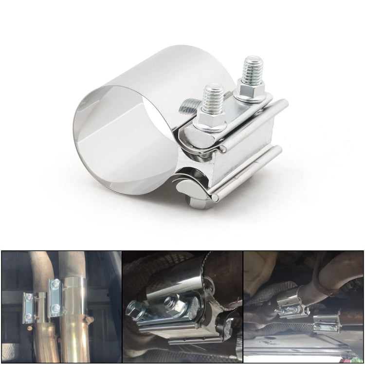 2.25 inch Car Turbo Exhaust Downpipe Stainless Steel Lap Joint Band Clamp, 2.25 inch