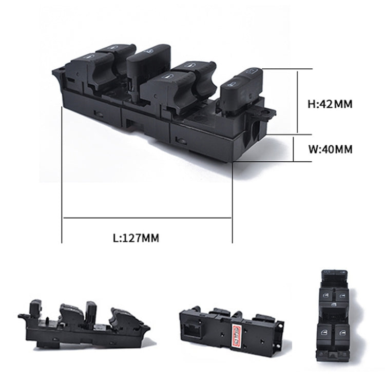 Car Glass Lifter ABS Main Switch for Volkswagen Lifter Switch 1J4959857D, A0989