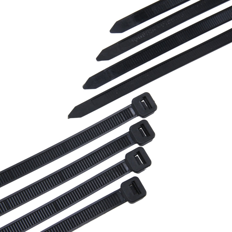 100pcs /Pack 8mm*200mm Nylon Cable Ties, 8mm*200mm Black, 8mm*200mm White