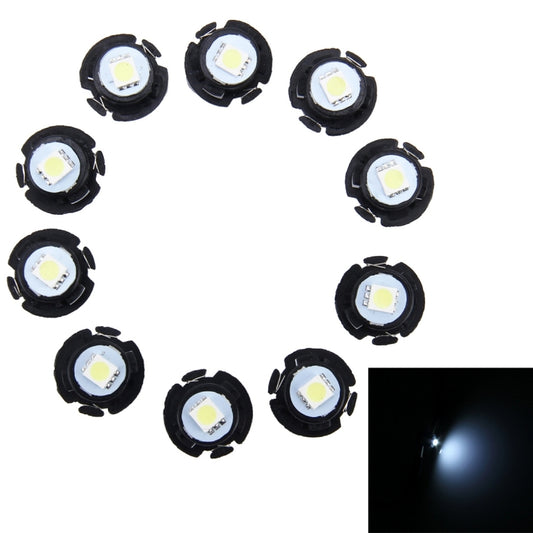 10 PCS 0.3W T6.5 Wedge Instrument Panel LED Light Dashboard Gauge Cluster Indicator Lamp Bulb, 0.3W T6.5