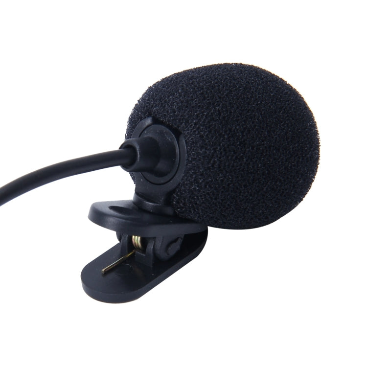 Car Audio Microphone 3.5mm Jack TS Plug Mono Mic Mini Wired External Clip Microphone Player for Auto DVD Radio, Cable Length: 2.0m, Clip