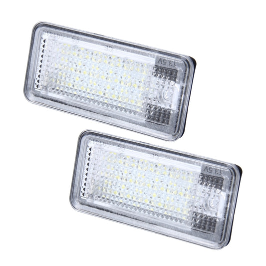 2 PCS License Plate Light with 24 SMD-3528 Lamps for Audi, For Audi with 24 SMD-3528 Lamps